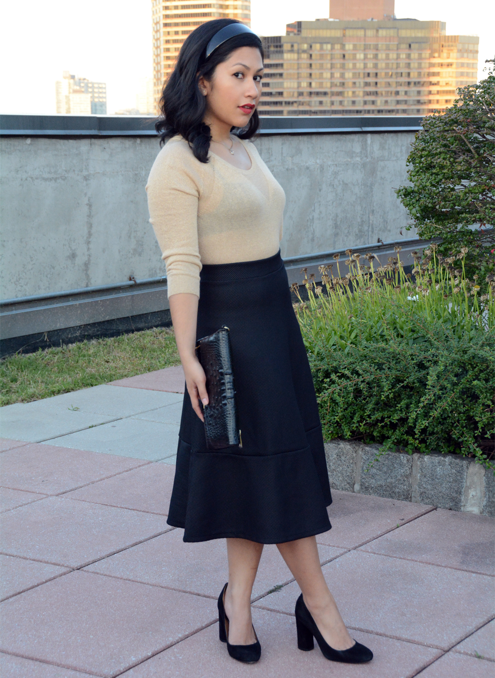 H&M textured skirt
