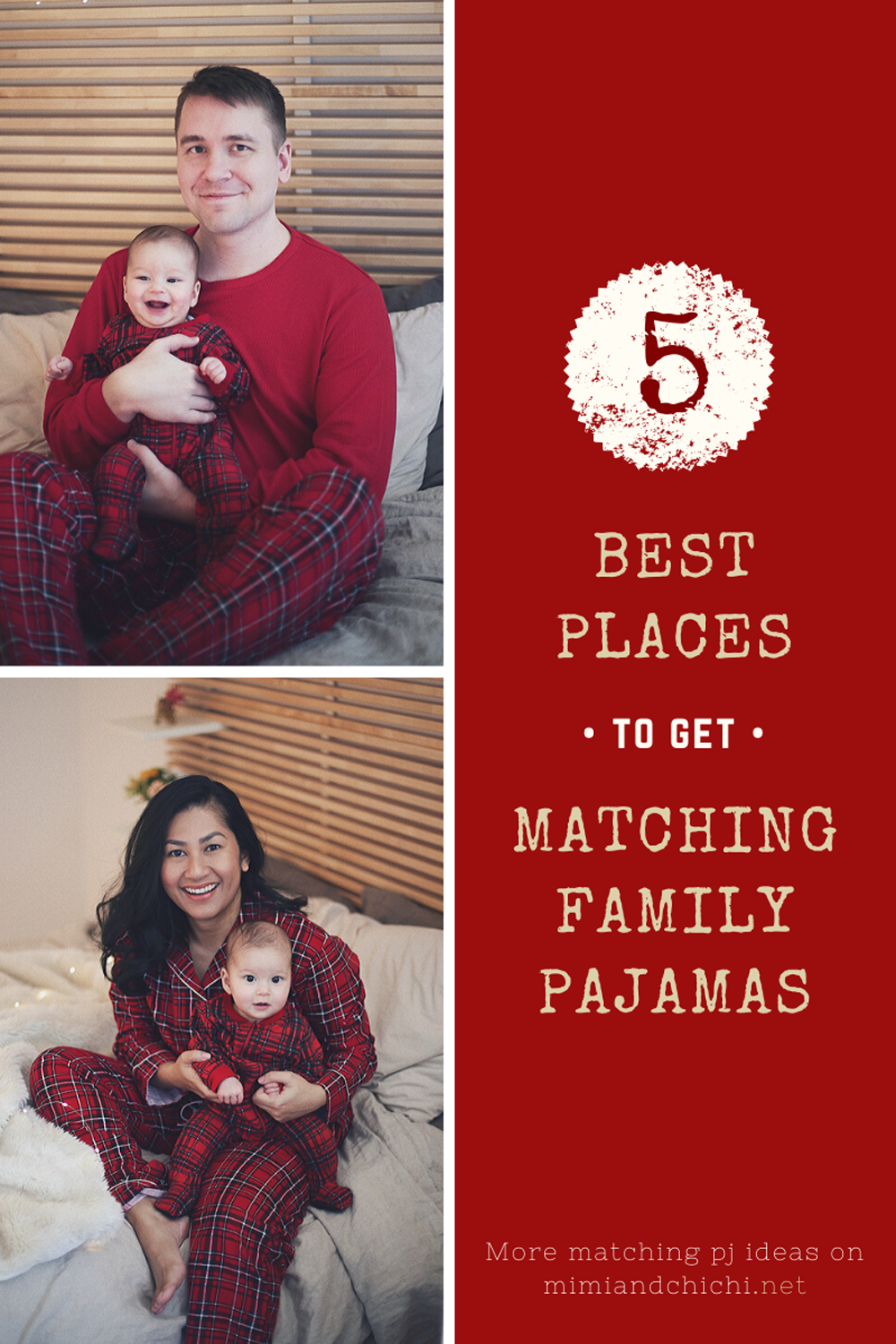 Here are the five best best places to get matching family pajamas #matchingpajamas #holidayphotoideas #holidaytradition #pajamaparty