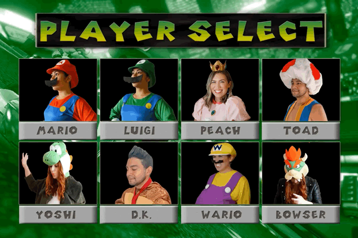 Select screen for N64 MarioKart