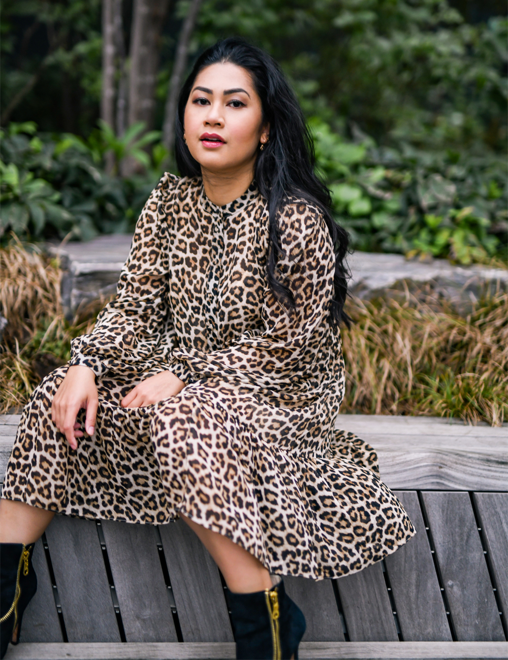 This leopard print dress from H&M is super comfy and stylish to boot